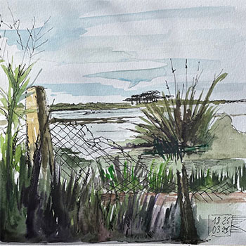 Croqueurs Ria d'Étel © Karine Goualou