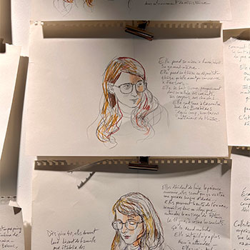 Dessins Damien Roudeau, rencontre sur l'art de resister © Amélie-Anne Chapelain